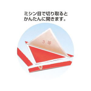 タカ印 三角くじ 機械貼り 福引券 3等 24枚 FC487RW-5-533-イメージ4