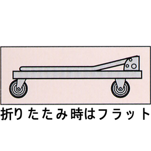 カナツー プラスチック静音台車150kg荷重 F809589-PLA150YESM2-DX-イメージ2