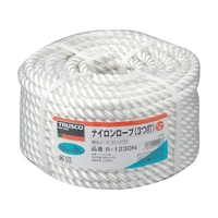 トラスコ中山 ナイロンロープ 3つ打 線径12mm×長さ30m FC563HL-5112737