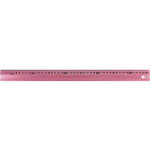 シンワ アルミ直尺 アル助45cm ペールピンク 65424 FC719WF-8163929-イメージ1
