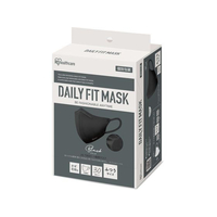アイリスオーヤマ DAILYFITMASK立体 ふつう 30枚入 ブラック FCU8465-RK-F30SBK