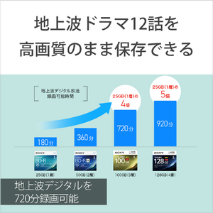 SONY 録画用100GB 3層 2倍速 BD-RE XL書換え型 ブルーレイディスク 1枚入り BNE3VEPJ2-イメージ4