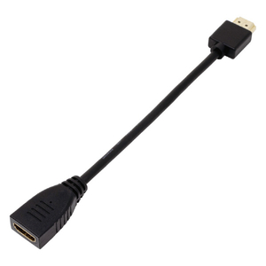 アイネックス スリム&ソフト ハイスピードHDMI延長ケーブル 0．1m AMC-HDES01V20-イメージ2