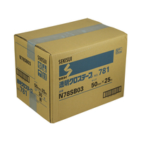 セキスイ 透明クロステープ 50mm×25m 青 30巻 1箱(30巻) F870238-N78SB03