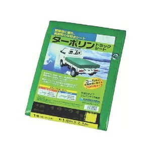 萩原工業 ターポリントラックシート 2号 小型トラック グリーン 2.3m×3.5m グリーン約2.33.540.2718 FC681HP-8684493-イメージ1