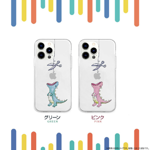 AKAN iPhone 16用ソフトクリアケース はらぺこザウルス ピンク AK26995I16-イメージ3