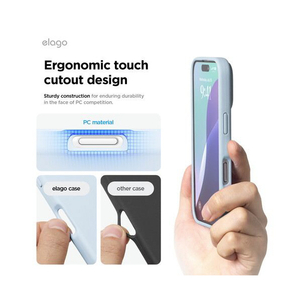 elago iPhone16Pro用シリコンケｰス ライトブルー EL_IPRCSSCS3_LB-イメージ7