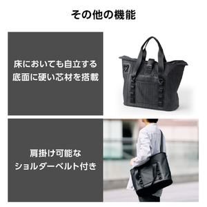 エレコム 防水トートバッグ(23L) ブラック BM-TBWP01BK-イメージ7