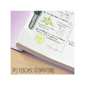 プラス 年組番氏名フラットファイル A4タテ バイオレット 10冊 FCA6353-79-272 NO021GA-イメージ5