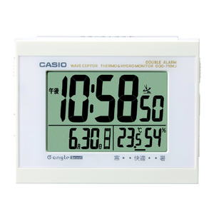 カシオ 電波置時計 e angle select ホワイト DQD-710KJ-7BJR-イメージ1