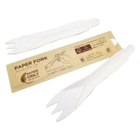 アオトプラス エコ ペーパーフォーク 16T-F 100本入 FC924LX-8280701