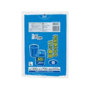 ジャパックス お部屋の中のゴミ箱用 L 30L 青 20枚 FCE010S-PR31-イメージ1