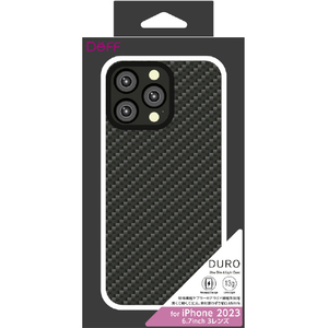 ディーフ iPhone 15 Pro Max用Ultra Slim & Light Case DURO マットブラック DCS-IPD23LPKVMBK-イメージ1