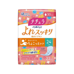 大王製紙 ナチュラ/さら肌さらり よれスッキリ吸水ナプキン 24cm 22P FCT7060-イメージ1