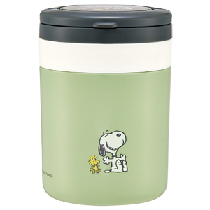スケーター 折りたたみハンドル付きデリカポット スープジャー(300ml) スヌーピー(バッジ) LJFO3AGSNﾊﾞﾂｼﾞ-イメージ2