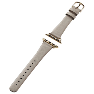 エレコム Apple Watch用 &me ソフトレザーバンド(42/41/40/38mm) グレージュ AW-41BDLJGB-イメージ1