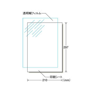 エーワン IJ用転写シール A4 ノーカット 透明 2セット F877161-51112-イメージ2