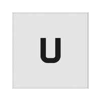 アイマーク ステンシル U 文字サイズ50×40mm FC338JD-8186075