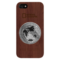 National Geographic iPhone SE(第3世代)/SE(第2世代)/8/7用ケース Metal-Deco Wood Case ローズウッド NG12998I8