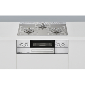 リンナイ 【都市ガス用】システムキッチン用ガスビルトインコンロ e angle select Lisse カームシルバー、ステンレスごとく ER31W42E5A-13A-イメージ1