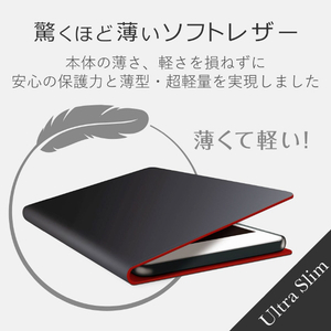 エレコム iPhone XR用薄型/磁石付ソフトレザーカバー ブラック PM-A18CPLFUBK-イメージ3