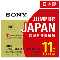 SONY 録画用100GB 3層 2倍速 BD-RE XL書換え型 ブルーレイディスク 11枚入り 11BNE3VZPS2