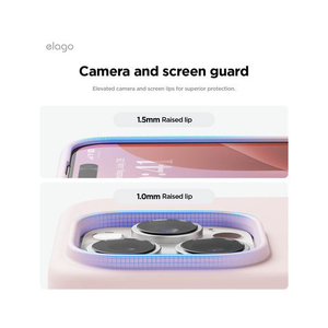 elago iPhone16Pro用シリコンケｰス ラブリーピンク EL_IPRCSSCS3_LP-イメージ6