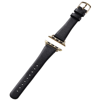 エレコム Apple Watch用 &me ソフトレザーバンド(42/41/40/38mm) チャコールグレー AW-41BDLJGY