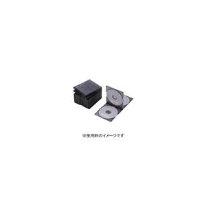 エレコム CD/DVDプラケース/4枚収納/5パック/クリアブラック CCD-JSCNQ5CBK-イメージ1