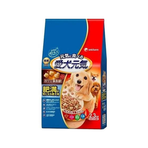 ユニ・チャーム 愛犬元気 肥満が気になる愛犬用 ビーフ・ささみ・緑黄色野菜・小魚入り 2.3kg FCU8762-イメージ1