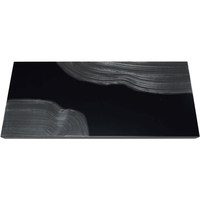 江部松商事 EBM/漆黒刷毛目 黒 長角トレー 隅黒漆流水500×250×12mm FC925LB-1025960