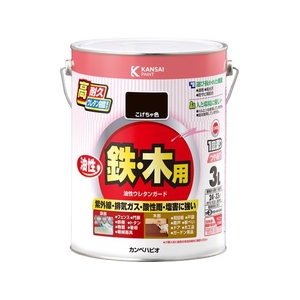 カンペハピオ 油性ウレタンガード こげちゃ色 3L FCB160N-イメージ1