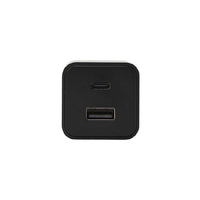 クオリティトラストジャパン PD35W対応 Type-C 1ポート/USB 1ポート ACアダプタ ブラック QU-0201BK