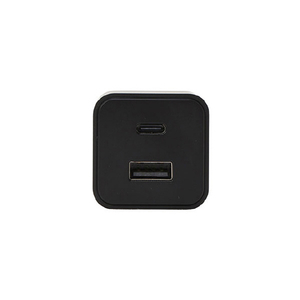 クオリティトラストジャパン PD35W対応 Type-C 1ポート/USB 1ポート ACアダプタ ブラック QU-0201BK-イメージ1